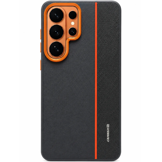 Two-tone Color Faux Leather Phone Case For Samsung