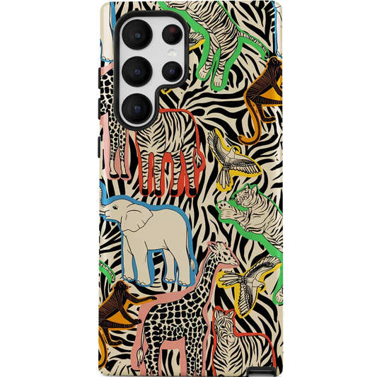 Safari Pattern Samsung Case with Hard Acrylic Back Cover