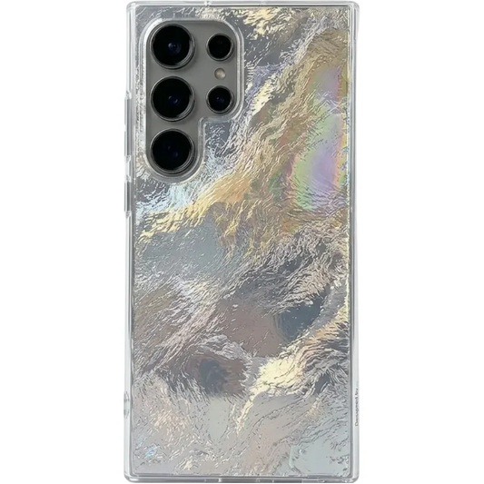 Laser Silver Gradient Silicone Magsafe Phone Case for Samsung Galaxy