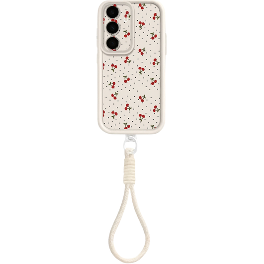 Little Cherry Pattern Lanyard Phone Case for Samsung Galaxy