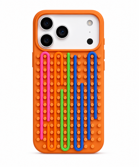 Silicone Building Block Jigsaw Puzzle Case For iPhone | Fidget Anxiety Stress Therapy Phone Cover