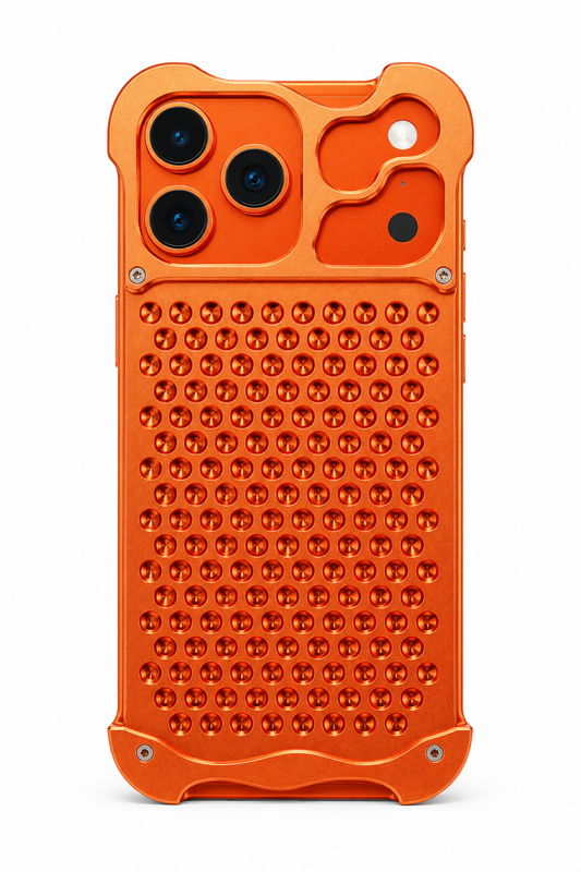 Honeycomb Metal Aluminum Alloy Heat Dissipation Bumper Phone Case for iPhone
