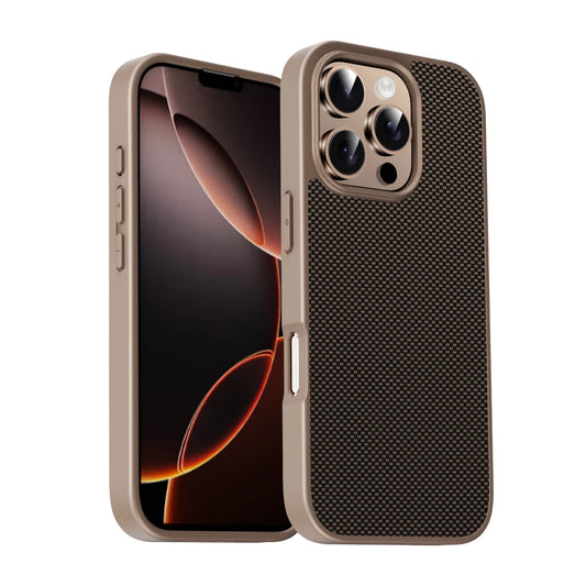 Matte Kevlar Carbon Fiber Pattern Phone Case For iPhone