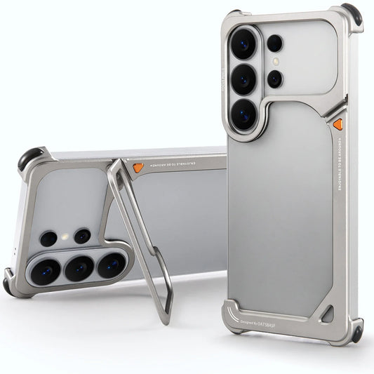 Aluminum Alloy Metal Bumper Case with Kickstand For Samsung Galaxy S26 Ultra | Bumper Metal Phone Cover