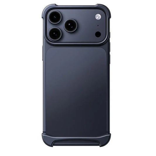 Minimalist Aluminum Metal Corner Bumper Case | Borderless Shockproof Lens Protector Cover For iPhone