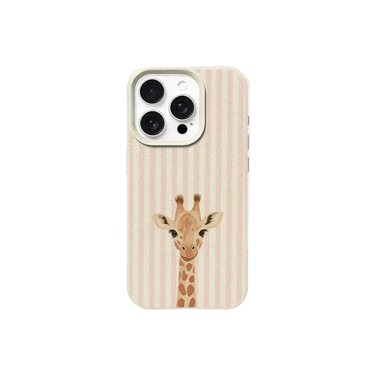 Striped Giraffe Phone Case for iPhone | Aesthetic Animal Print Soft Phone Cover