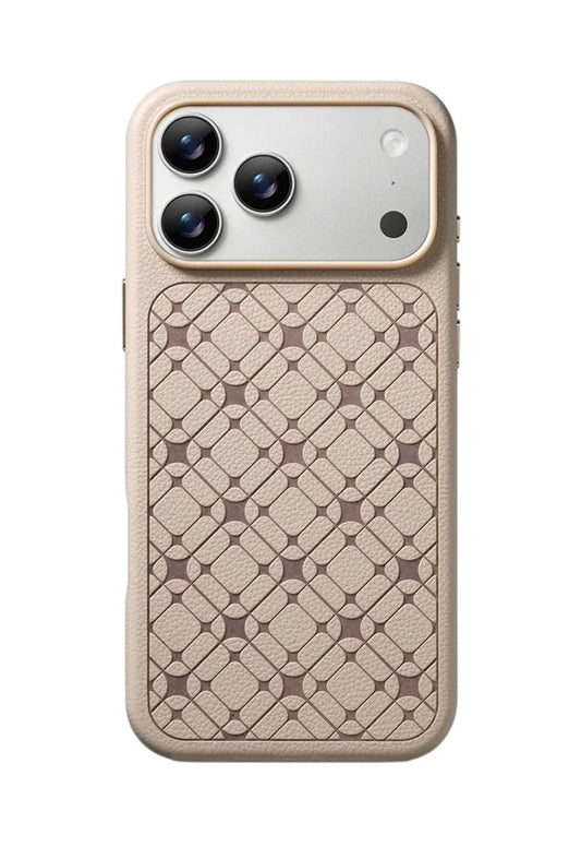 Embossed Pattern Leather Case for iPhone