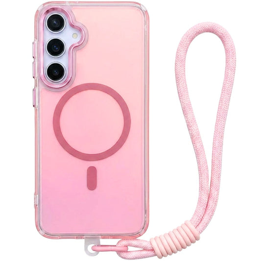Laser Gradient Magnetic Lanyard Shockproof Case for Samsung Galaxy