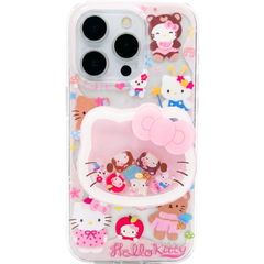 Cute Hello Kitty with Holder Phone Case For iPhone | Clear TPU Cover