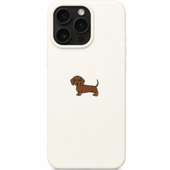 Minimalist Brown Dachshund Dog Phone Case For iPhone | Soft TPU Cover