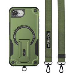 Crossbody Lanyard Magnetic Stand Case For iPhone Cover
