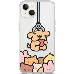 Cute Puppy Transparent Magsafe Phone Case For iPhone | Couple Phone Covers