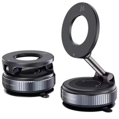 Strong Magnetic Car Phone Holder with Foldable MagSafe Design | 360° Adjustable Vacuum Mount