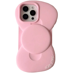 Cute Pink Bow Silicone Phone Case for iPhone | Girly Covers