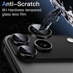 Metal Ring Camera Lens Protector for iPhone | 9H Tempered Glass