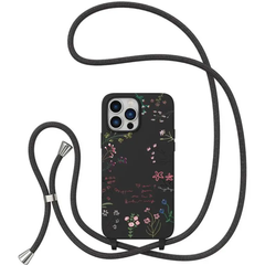 Flower Garden Print Case with Crossbody Strap  for iPhone
