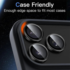 Metal Ring Camera Lens Protector for iPhone | 9H Tempered Glass