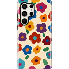 Vintage Floral Pattern Phone Case For Samsung Galaxy | Shockproof Acrylic Cover