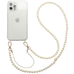 Pearl Chain Crossbody Strap | Shockproof Acrylic Lanyard Phone Case for iPhone