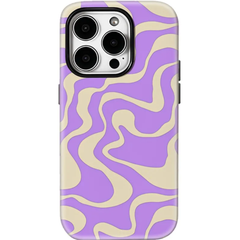 The Retro Swirl & Groove Series Phone Case for iPhone