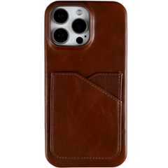 Genuine Leather with Card Slot Case For iPhone | Aesthetic Vintage Phone Back Cover
