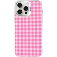 Cute Pink Grid Phone Case For iPhone