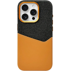 MagSafe Card Holder Two-Toned Leather Case For iPhone