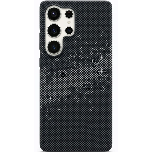 Carbon Fiber Kevlar Pattern Magnetic Phone Case For Samsung