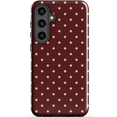 Burgundy Dotted Phone Case for Samsung Galaxy