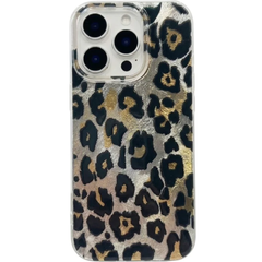 Glittered Leopard Print Phone Case For iPhone | Soft TPU Shockproof Cover