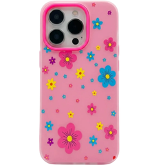 Cute Girly Colorful Flower Pattern Phone Case For iPhone