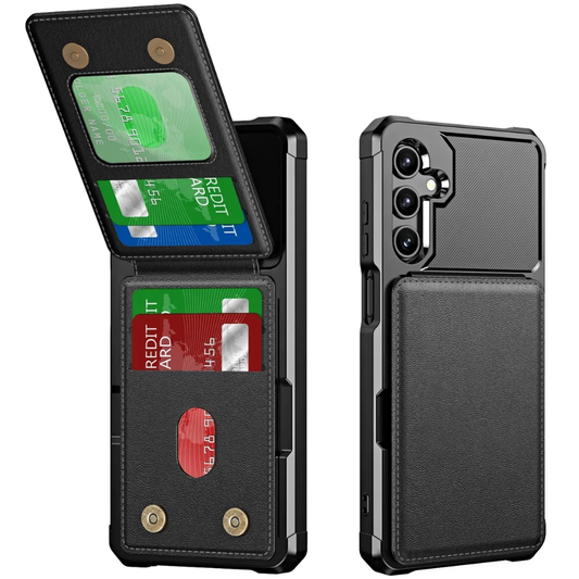 Leather Phone Case For Samsung Galaxy | Wallet Case with Card Holder Slot Phone Cover