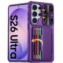 Rugged Full Body Wallet Case For Samsung Galaxy S26 Ultra | 4-Card Holder | Camera Shield | Kickstand