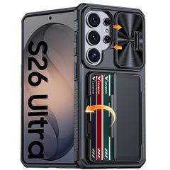 Rugged Full Body Wallet Case For Samsung Galaxy S26 Ultra | 4-Card Holder | Camera Shield | Kickstand