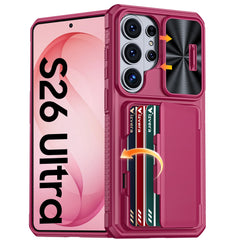 Rugged Full Body Wallet Case For Samsung Galaxy S26 Ultra | 4-Card Holder | Camera Shield | Kickstand