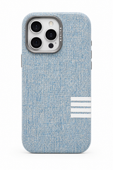 Premium Flax Linen Fabric MagSafe Case For iPhone | Textured Cotton Canvas Alloy Lens Phone Cover