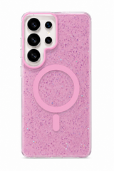 Transparent  Glitter Magnetic Phone Case For Samsung Galaxy | Shockproof Bumper Cover