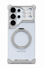 Aluminum Minimalist Bumper MagSafe Ring Kickstand Phone Case for Samsung Galaxy