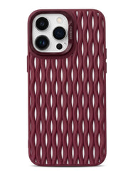 Breathable Heat Mesh Woven Pattern Silicone Case For iPhone | Cooling Shockproof Soft Cover