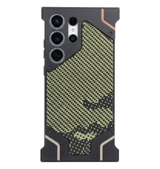 Magnetic Alloy Frame Bumper Phone Case For Samsung Galaxy | Kevlar Camouflage Metal Protective Cover