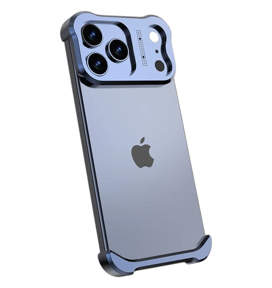 Titanium Alloy Bumper Case For iPhone | Lens Protector Borderless Metal Phone Cover