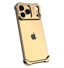 Titanium Alloy Bumper Case For iPhone | Lens Protector Borderless Metal Phone Cover