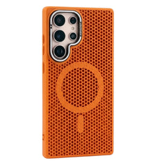 Honeycomb Mesh Cooling MagSafe Case for Samsung Galaxy with Alloy Lens Bracket