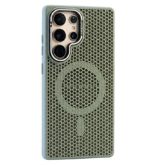 Honeycomb Mesh Cooling MagSafe Case for Samsung Galaxy with Alloy Lens Bracket