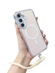 Laser Gradient MagSafe Lanyard Shockproof Case for Samsung Galaxy