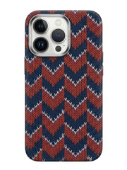 Southwestern Tribal Woven Case for iPhone | Carbon Fiber Texture MagSafe Cover with Alloy Lens Protection