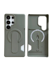 MagSafe Wallet Card Holder Case with Push-Pull Ring Stand for Samsung Galaxy