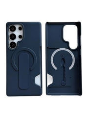 MagSafe Wallet Card Holder Case with Push-Pull Ring Stand for Samsung Galaxy