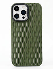 Breathable Heat Mesh Woven Pattern Silicone Case For iPhone | Cooling Shockproof Soft Cover