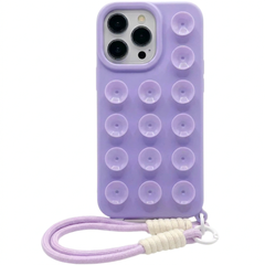 Soft Silicone Suction Cup Phone Case For iPhone